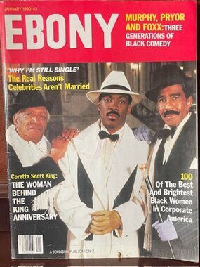 Ebony Jan 1990 “Murphy, Pryor & Fox: Three generations of Black Comedy” Vintage